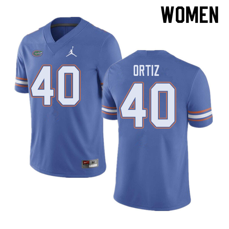 Jordan Brand Women #40 Marco Ortiz Florida Gators College Football Jerseys Sale-Blue